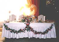 оформление свадебного стола